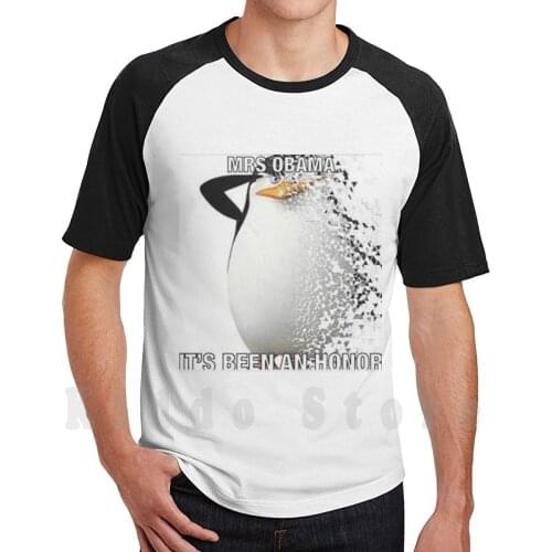 Mrs. Obama T Shirt Cotton Men Diy Print Cool Tee Memes Meme Obama Penguins Honor