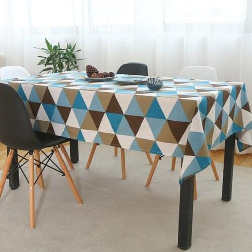 Geometric plaid Table Cloth Soft Table Cover Adiabatic Home Decorative Tablecloth Background Cloth Manteles Toalha De Mesa