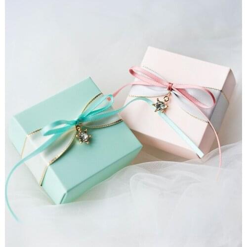 20pcs/lot Wedding candy box pink/blue luxury gift boxes baby shower paper box Birthday paper bags for gifts Party Supplies