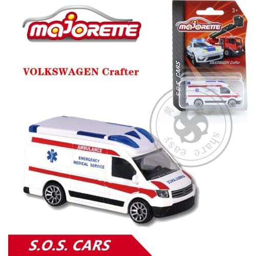 Majorette 1/64 S.O.S. Series VOLKSWAGEN Crafter Car Hot Pop Kids Toys Motor Vehicle Diecast Metal Model