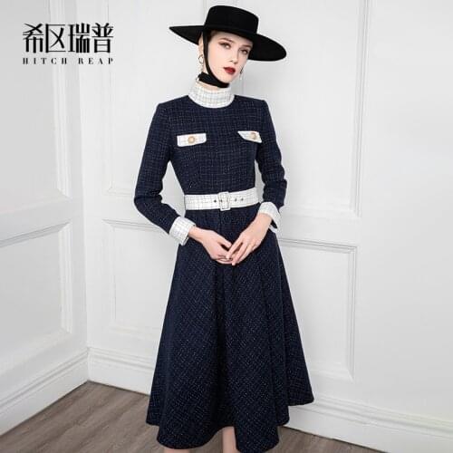 High End Small Fragrant Dress With Thick Flower And Tweed Stitching New Heben Style In 2021 Spring
