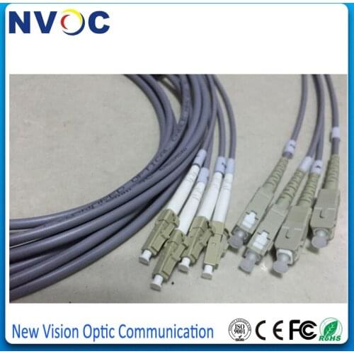 MM,8Cores,50/125,LSZH Jacket,Armored Cable,Dia:6.0mm,200M LC/UPC-LC UPC ST FC SC Fiber Optic Armoured Patch cord,without Reel