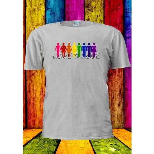 Men 2019 Brand Clothing Tees Casual Love Is Love Be Proud Gay Pride T-Shirt Rainbow Festival LGBT Women T Shirt T-Shirt