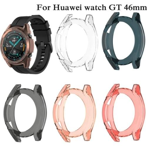 For Huawei GT 46mm new classic TPU Silicone Watch Case Cover Sport Bracelet Protective Frame Shell Replacements Shockproof Cases