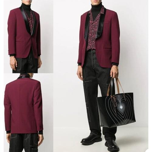 New Designed Men Tuxedos Custom Made Shawl Lapel One Button Blazer Smart Casual Streetwear Party Daily 1 Piece Sets