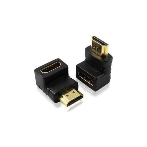 Wholesale 100pcs/lot HDMI Male to Female Port Saver 90 Degree Adapter
