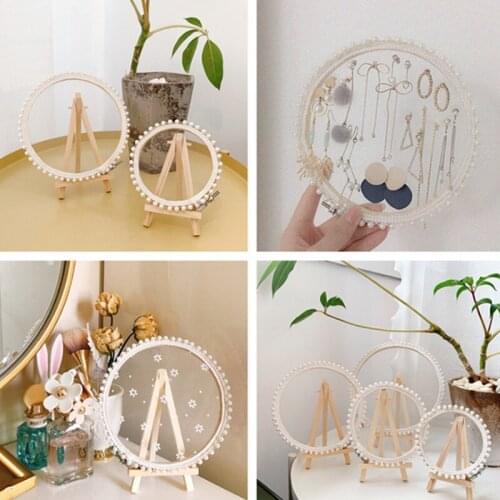 Creative Lace Jewelry Storage Rack Earring Insert Display Stand Lady Jewelry Storage Bathroom Vanity Organizer Girl Gift