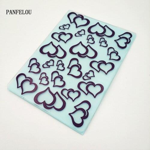 PANFELOU Easter concentric lock Embossing folders Plastic For Scrapbooking DIY Template Fondant Cake Photo Album Card Making