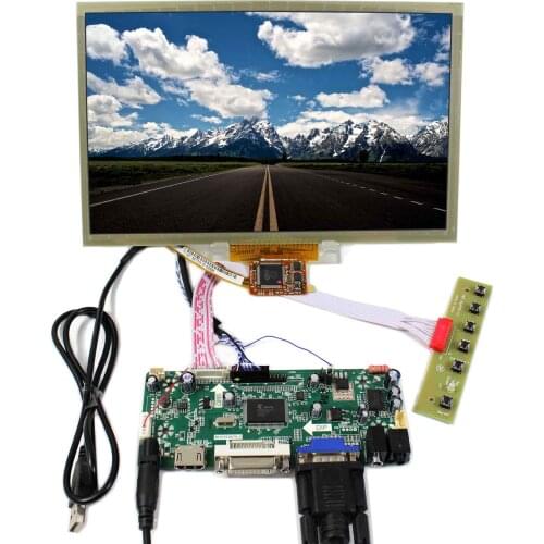 HD MI+VGA+DVI LCD Controller Board 10.2" HSD100IFW1 CLAA102NA0ACW Multi-Touch LCD