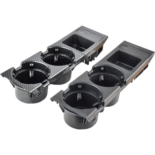 Dual Hole Car Front Center Console Storage Tray Box Coin + Cup Drink Holders For 1999-2006 BMW E46 3 Series 328I 51168217957