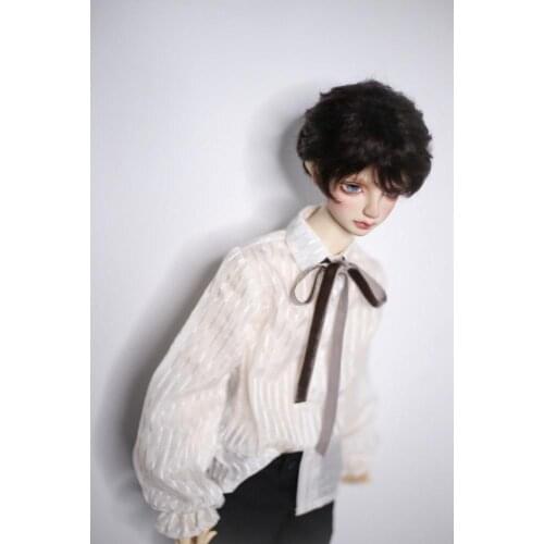 [wamami] Black White Lantern Sleeve Stripe Shirt For 1/3 1/4 SD17 Male BJD Dolls
