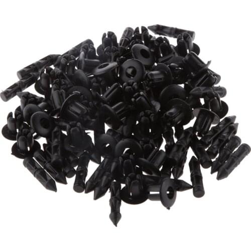 50Pcs 6mm Hole Nylon Bumper Fastener Rivet Clips, Fender & Bumper Retainer for GSXR 1300 1000 750 600