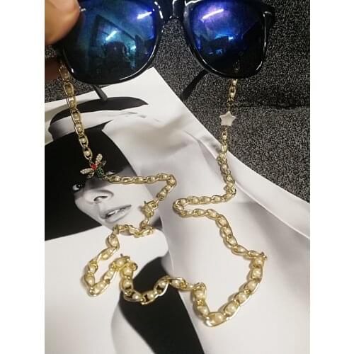 Women Sunglasses Chain Necklace Acrylic Hanging Neck Cords Holder Eyeglasses Strap Lanyards