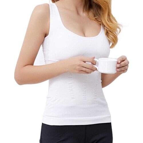 Women Vest Breathable Shirt Removable Weight Loss Body Shaper Tank Top Corset Underwear Slimming Vest Corset Shapewear