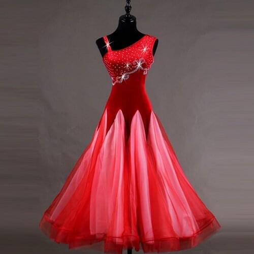 New 3 Color Women Ballroom Dance Dress Standard Ballroom Dance Skirts Ladies Dresses Vestido De Formatura Waltz Dance Dress