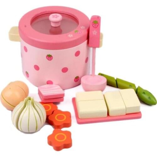 1 Set Baby Wooden Toys Pretend Play Kitchen Toys Cutting Vegetable Education Food Toys for Kid Mother Garden Children