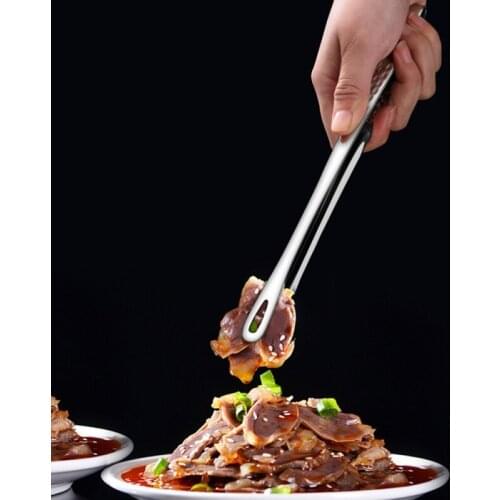 1PC Barbecue Tongs Stainless Steel Food Tongs Food Clip Tweezers Clip Barbecue Buffet Restaurant Tools Kitchen Gadgets