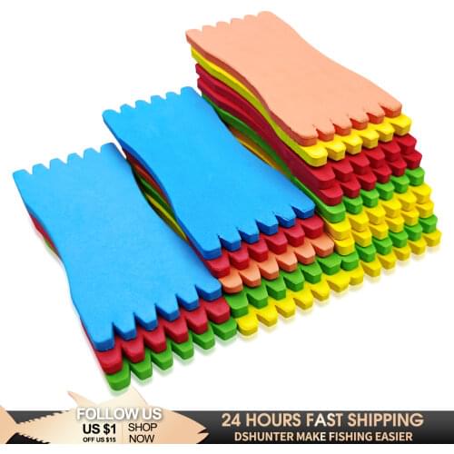 10PCS EVA Foam Fish Line Winding Line Storage Boards Line Fishing Lure Trace Wire Leader Swivel Fishing Tackle