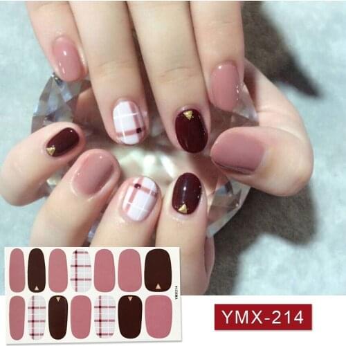 14tips/sheet Hot Colors Series Classic Collection Manicure Nail Polish Strips Nail Wraps,Full Nail Sheet DIY nail art decoration