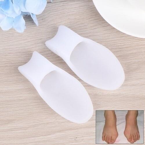 2pcs/lot Silicone Gel Protector Toe Straightener Separator Alignment Pain Relief Thumb Corrector Orthotics Feet Care tool