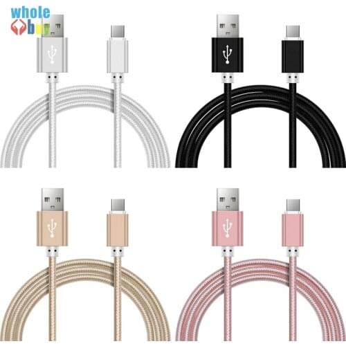 25cm 1m 1.5m 2m 3m USB Charging for Micro 5Pin\8Pin\Type-C for iPhone\Samsung HTC LG Android Nylon Cable 100pcs/lot