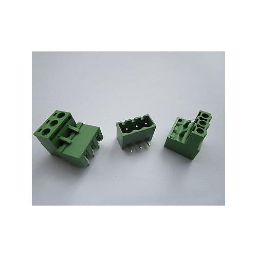 50 pcs 5.08mm Close Angle 3 pin Screw Terminal Block Connector Pluggable Type