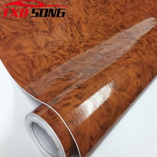50cm*200/300cm Premium Wood Grain Film Fiber Vinyl Wrap Car Sticker Motor Auto Car Interior PVC Film