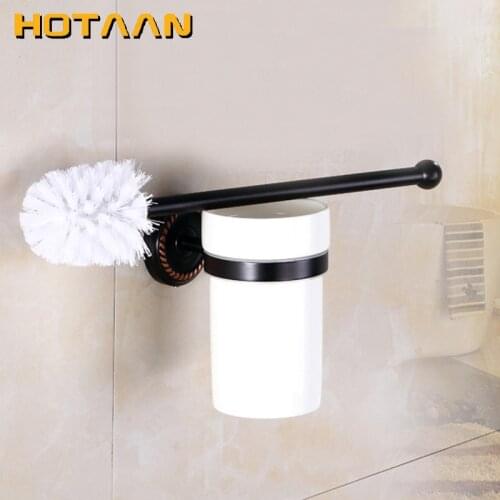 Free Shipping Toilet Brush Holder,ceramic Solid Brass Construction Base ,Bathroom accessories YT-12212-H