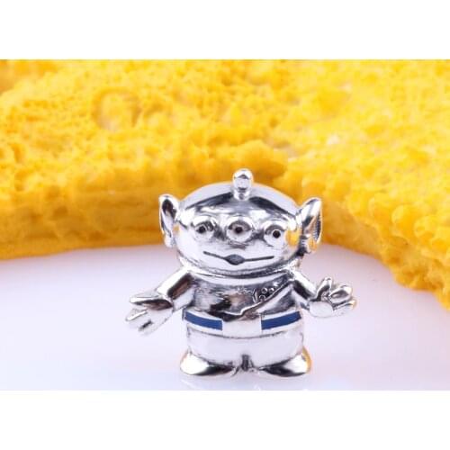 Bewill Hot Sale 925 Sterling Silver Pixar Studios Toy Story Three Eyes Charm Fit Original Bracelet