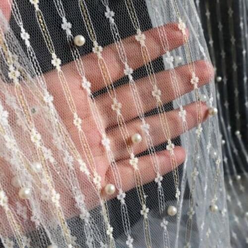 Beaded Gold Wire Mesh Fabric Sewing Accessories Dress Skirt ChildrenS Clothing DIY Curtain Background Curtain