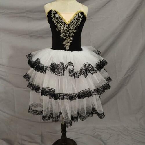 Children Professional Ballet Dress Long Pancake Tutu Kids Toddler Ballet Dress Girls Halloween Costume Ballerina Red Lace Dress