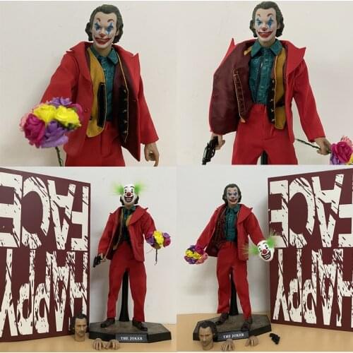 The Comedian HC Joker Action Figure Clown Male Jacques Phoenix Movie 1/6 articulated Doll Model Toy Gift 30cm