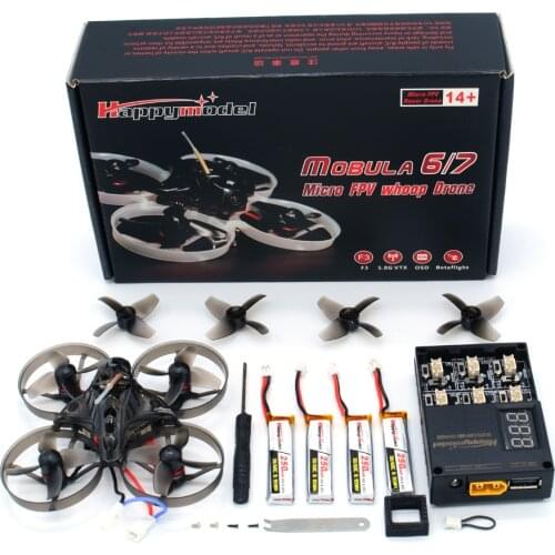 HappyModel Mobula7 V2 Crazybee F4 Pro V2 OSD 5.8G 25mW 700TVL SE0802 16000KV 2S Brushless 75mm FPV Tinywhoop Drone BNF