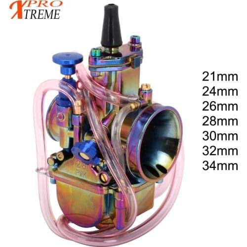 Universal Multicolor Motorcycle Carburetor 21 24 26 28 30 32 34mm Power Jet Dirt Bike 4T PWK Carburador 110cc 125cc 200cc 250cc