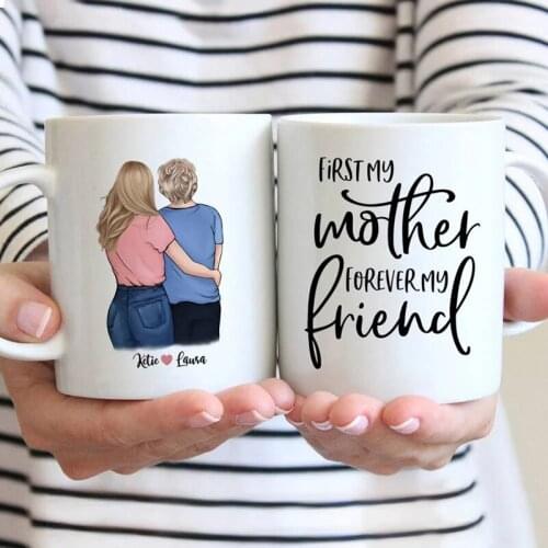 Mother & Daughters Forever Linked Together Mug Letter Printed Coffee Mugs C66