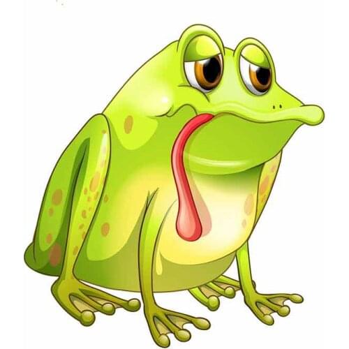 Creative and Cute Frog Dazzle Color Car Sticker Pvc Personality Fashion Body Window Exquisite Waterproof Decal Decoration