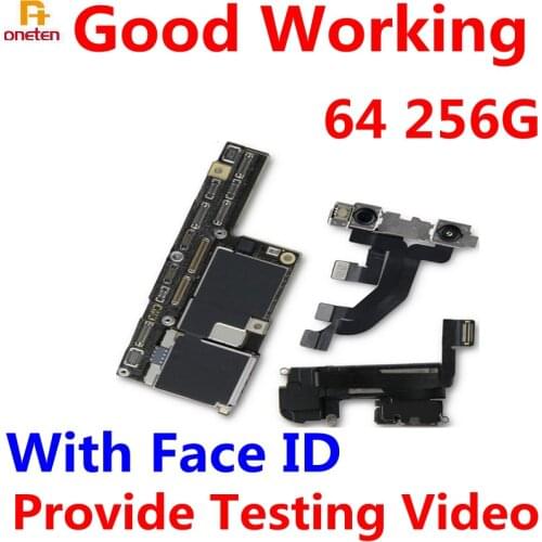 For iPhone X XS XSMAX Motherboard Good Working Unlock iCloud Off Clean Board With Without Face ID Mainboard High Quality