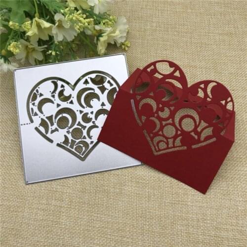 Flower heart Frame Metal Dies Scrapbooking Metal Cutting Dies Craft Stamps die Cut Embossing Card Make Stencil Frame