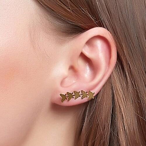 Fashion Butterfly Ear Clip, Cold Wind, Metal Texture Temperament, Simple Earrings, Jewelry Gift