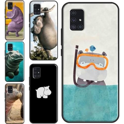 Cartoon Hippos Pattern Case For Samsung A32 A52 A12 A42 A72 A02 A10 A20 S A40 A50 A70 A11 A31 A51 A71 A21S A20e