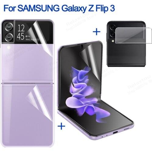 Soft Film for Samsung Galaxy Z Flip 3 Flip3 Full Cover Hydrogel Film Anti-fingerprint Screen Protector for Samsung Z Flip 3