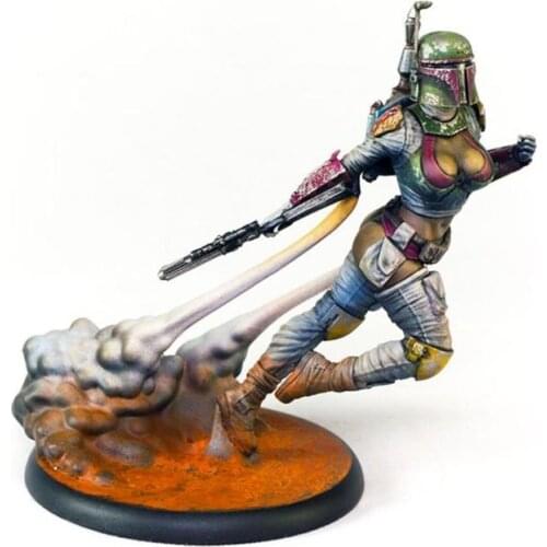 Unpainted Kit 1/24 high 75mm general VIXEN HUNTER Knight 75mm with base Resin Figure miniature garage kit