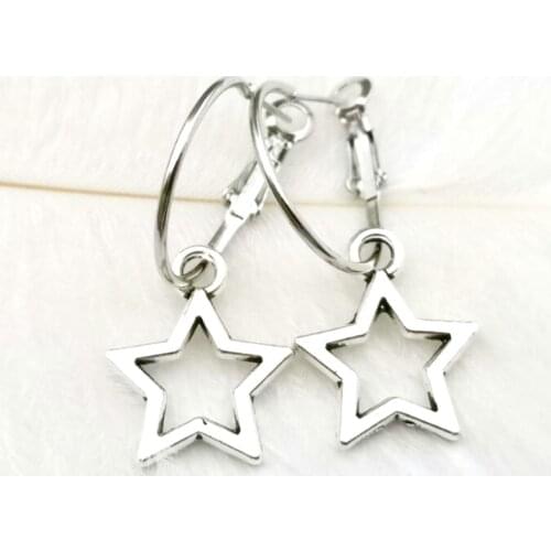 2020 New Creative Star Earrings Fashion Tremella Earrings Gifts for Women Gift Holiday Jewelry Cute Charm Little Hoop Earrings