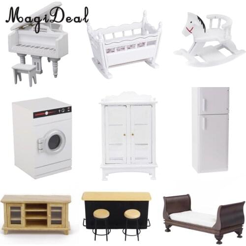 New Arrival 1/12 Dollhouse Miniature Modern Furniture Set Accs for Living Room Kitchen Bedroom Decor Children Toys 9Kinds