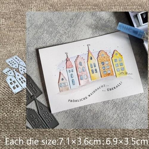 New Design Craft Metal stencil mold Cutting Dies 6pcs house decoration scrapbook die cuts Album Paper Card Craft Embossing