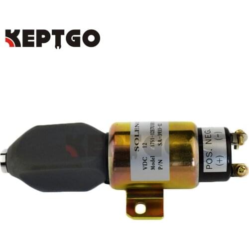 New Shutoff Stop Solenoid For Cummins Excavator 1751-12E7U1B1S5A SA-3933-12 SA-3766T-12 12v 3 Terminals