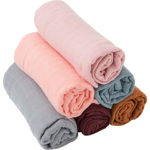 Muslin 70% Bamboo Baby Blanket 120*120cm Soft Newborn Blankets 2 Layers Bath Gauze Infant Swaddle Wrap Sleepsack Stroller Cover