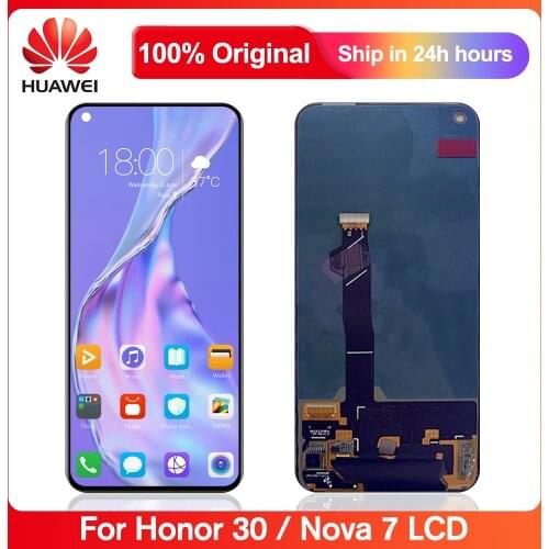 Original 6.53'' Lcd For Huawei Nova 7 Nova7 LCD Display + Touch Screen Digitizer Assembly Parts For Huawei Honor 30 Honor30 LCD