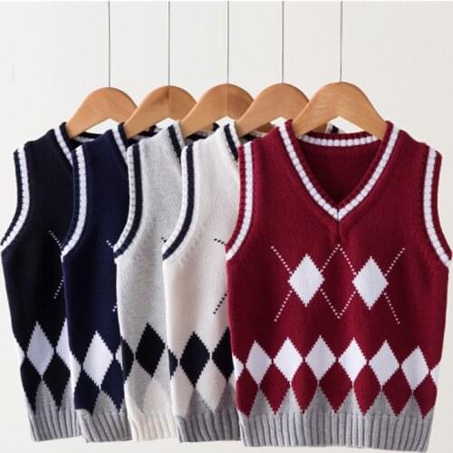 Autumn Boy Outerwear Coats Vest Boy Girl Kids Clothes School Coat Knitting Jacket Children Clothing Baby Sweater