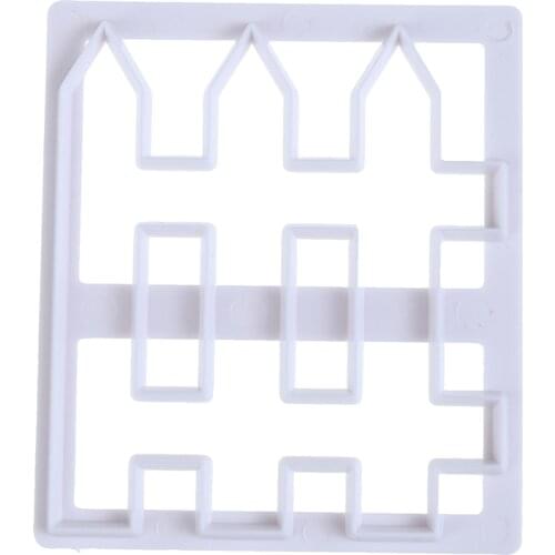 Fence Design Plastic Fondant Cutter Cake Mold Fondant DIY Decorating Tools Biscuit Mould Baking Mould Modeling Tool